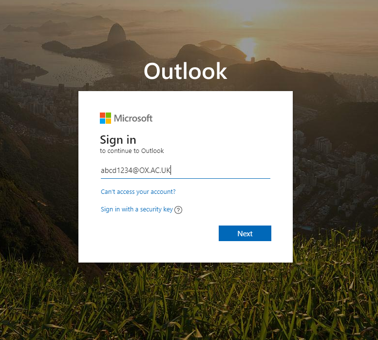 outlook sign in